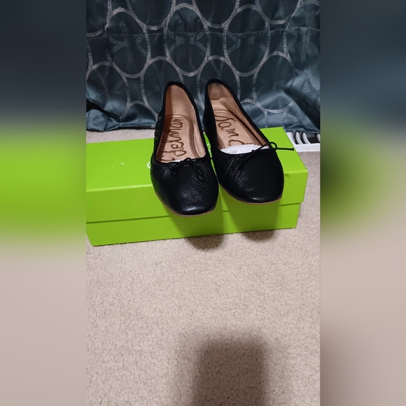 Sam Edelman Meg Black Leather flats - Picture 1 of 4